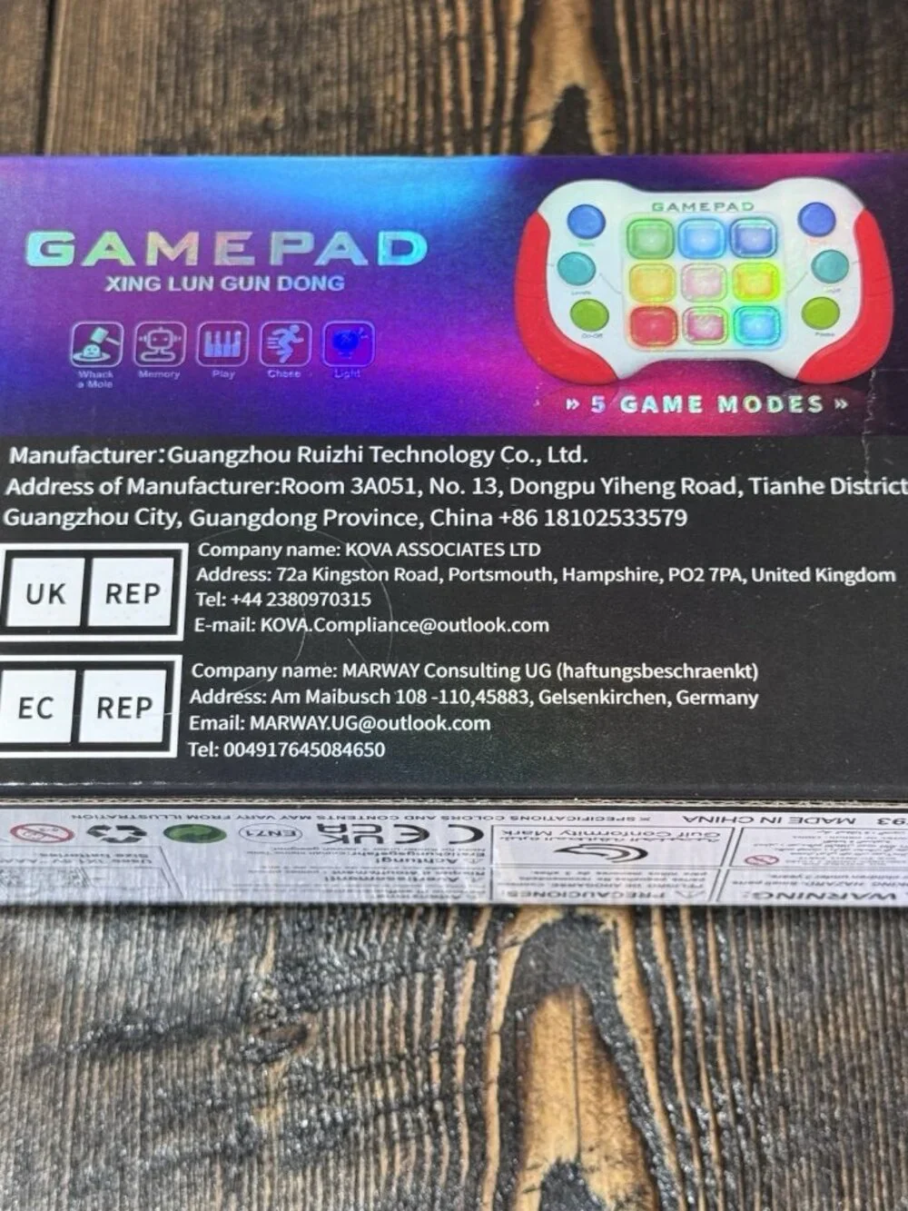 5 Game Modes Handheld Gamepad Pop It Fast Quick Push Button Popper Light Up